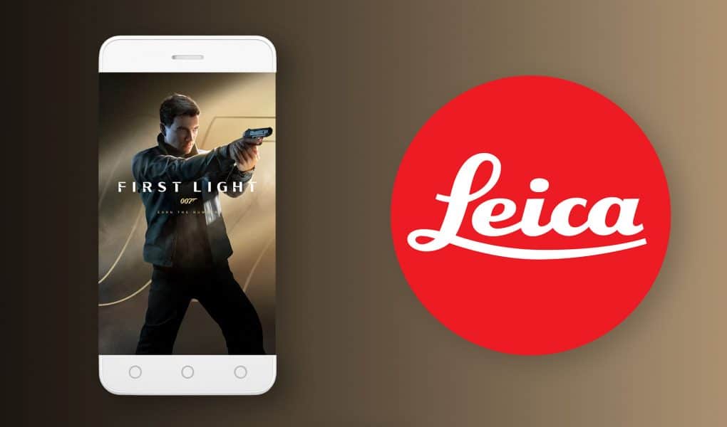 A packshot mockup of a smartphone used by James Bond in 007: First Light as a dart gun. Is it made by Leica?