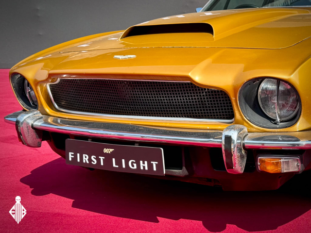 Aston Martin DB5 on display at the 007: First Light booth by IO Interactive during Gamescom 2025