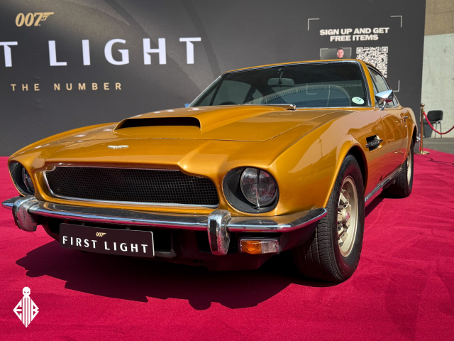 Aston Martin DBS on display at the 007: First Light booth by IO Interactive during Gamescom 2025