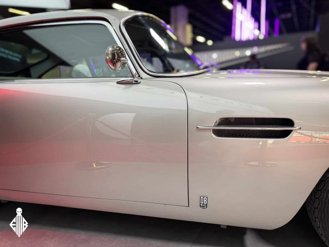 Aston Martin DB5 on display at the 007: First Light booth by IO Interactive during Gamescom 2025