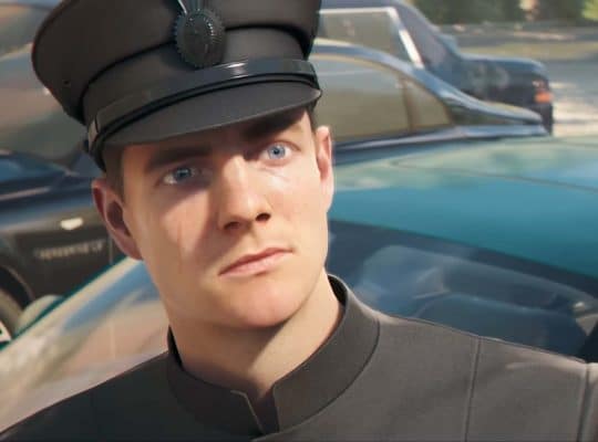 Screenshot from 007: First Light showing James Bond in a chauffeur’s uniform during the first mission in Slovakia at the Grand Carpathian Hotel.