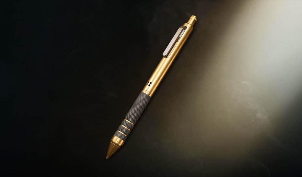 Golden variant of a pen from the Gleaming Skin Pack in 007: First Light, sparking speculation about the return of GoldenEye’s (1995) explosive pen