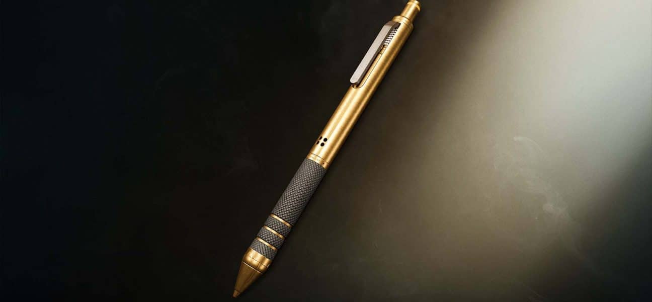 Golden variant of a pen from the Gleaming Skin Pack in 007: First Light, sparking speculation about the return of GoldenEye’s (1995) explosive pen
