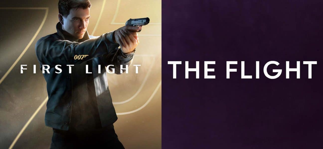 romotional graphic for 007: First Light, highlighting the announcement that The Flight are composing the official soundtrack for IO Interactive’s James Bond game.