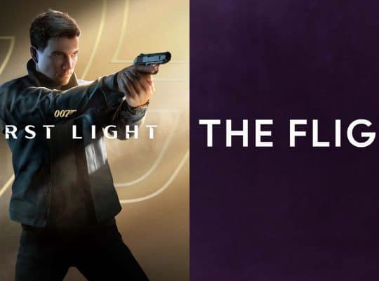 romotional graphic for 007: First Light, highlighting the announcement that The Flight are composing the official soundtrack for IO Interactive’s James Bond game.