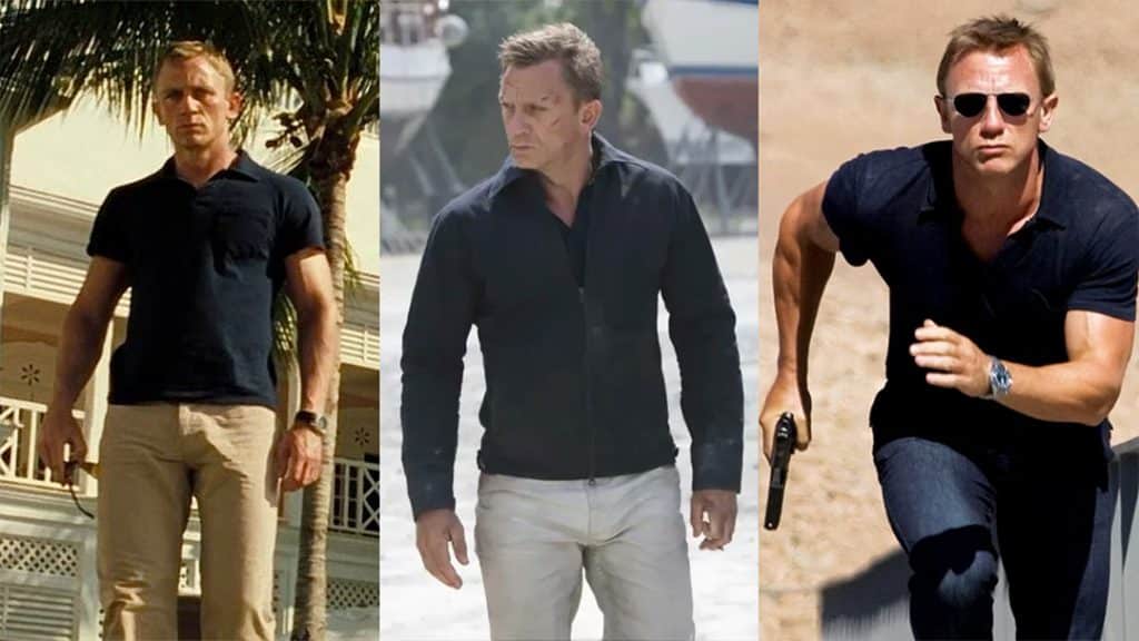 Blue Polo shirts in the Daniel Craig era of 007 movie history