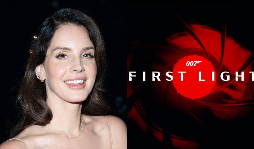 Lana Del Rey alongside the 007: First Light logo, sparking speculation about her potential theme song for IO Interactive’s upcoming James Bond game.