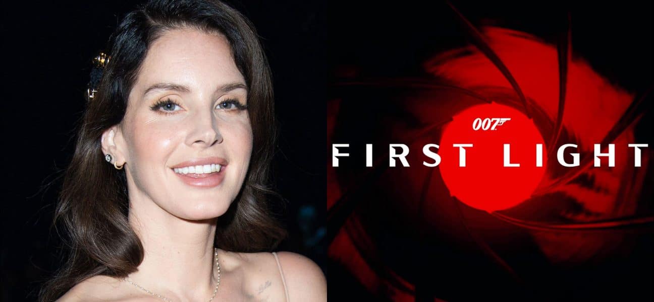 Lana Del Rey alongside the 007: First Light logo, sparking speculation about her potential theme song for IO Interactive’s upcoming James Bond game.