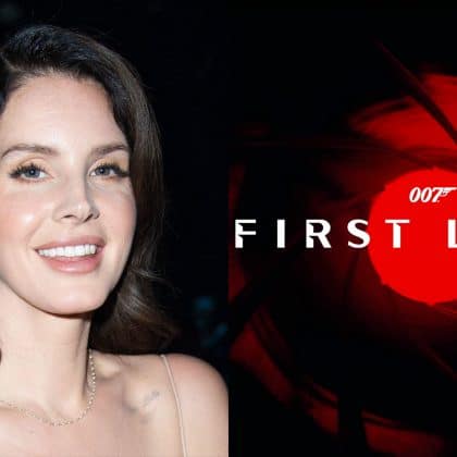 Lana Del Rey alongside the 007: First Light logo, sparking speculation about her potential theme song for IO Interactive’s upcoming James Bond game.