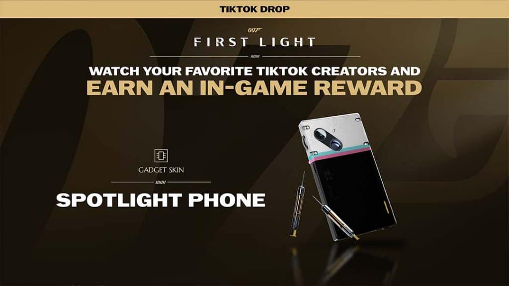 The Tik Tok Spotlight Phone in-game skin for 007 First Light