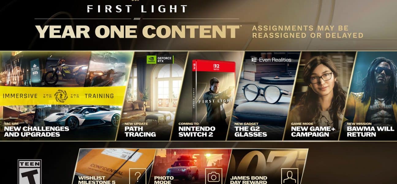 007 First Light Year One Content Roadmap